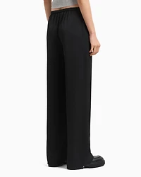 Palazzo trousers matte satin fabric