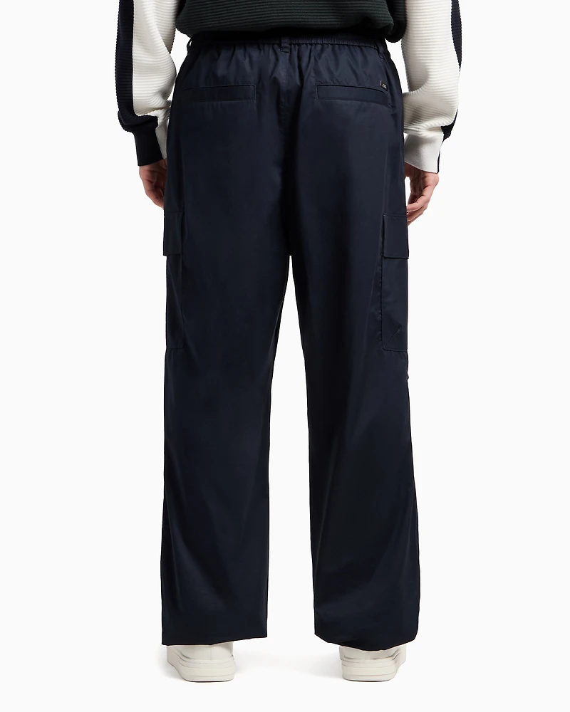 Oversized cargo trousers cotton twill