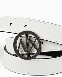Armani Exchange - Logo buckle belt, Woman, Black, Size: