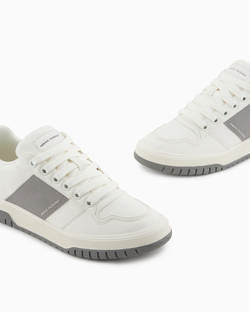 Armani Exchange - Sneakers with contrasting side band, Man, Grey, Size: