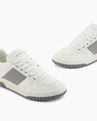 Armani Exchange - Sneakers with contrasting side band, Man, Grey, Size: