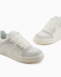 Armani Exchange - Oversized sneakers with contrasting inserts, Man, White, Size: