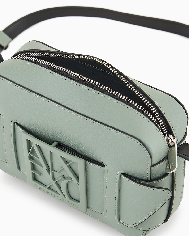 Armani Exchange - Crossbody bag with logo, Woman, Green, Size: TU