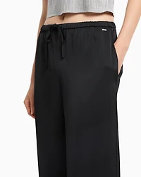 Palazzo trousers matte satin fabric