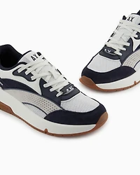 Oversized sneakers with contrasting inserts