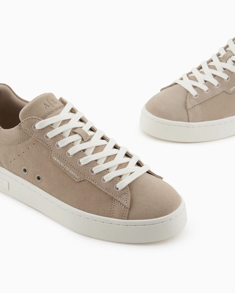 Leather sneakers with logo