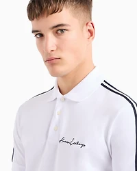 Armani Exchange - Regular fit polo shirt with Signature Logo, Man, White, Size: