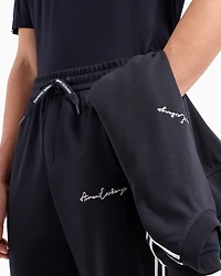 Armani Exchange - Logo Signature Joggers, Man, Navy Blue, Size: