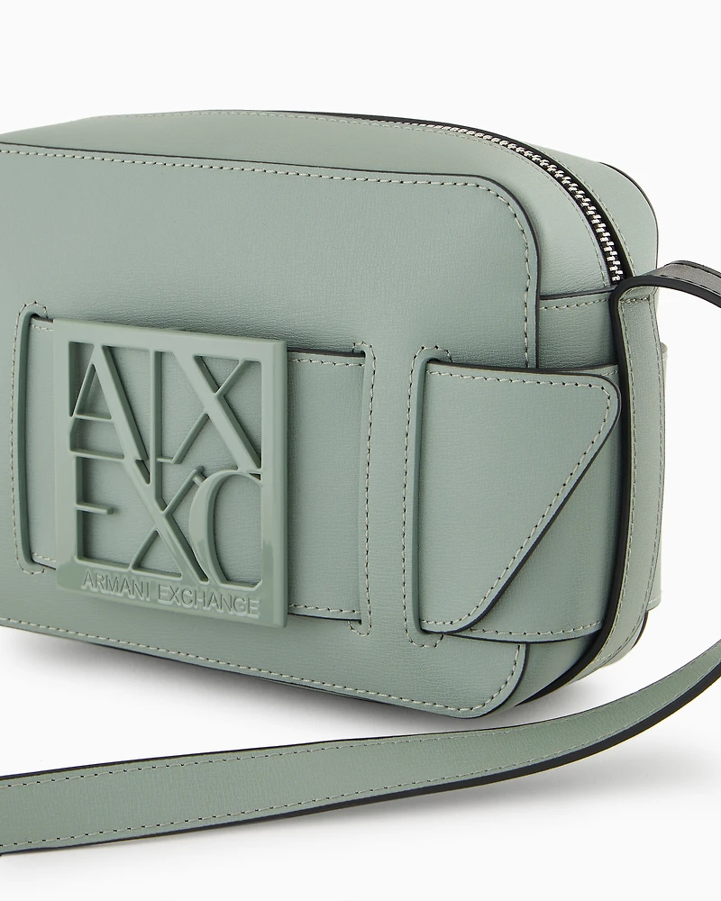 Armani Exchange - Crossbody bag with logo, Woman, Green, Size: TU