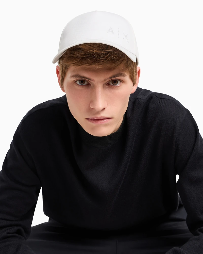 Cotton visor hat with logo