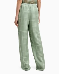 Oversized trousers abstract patterned fabric