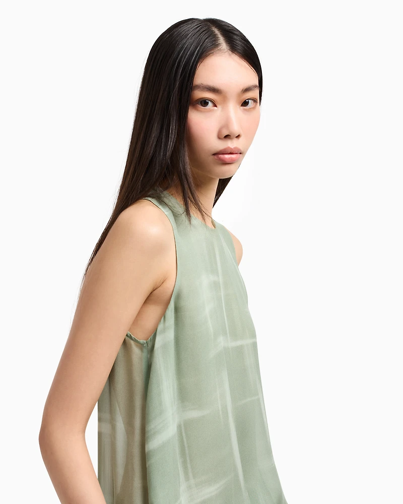 Asymmetrical top viscose chiffon