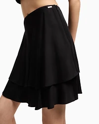 Cropped T-shirt with logo on the sleeves