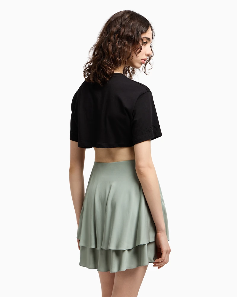 Mini skirt flowing viscose