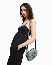 Armani Exchange - Crossbody bag with logo, Woman, Green, Size: TU