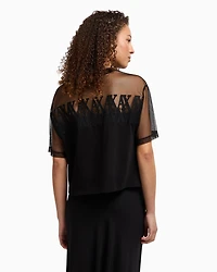 T-shirt with transparent insert