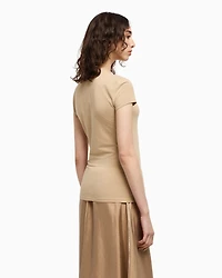 Slim fit T-shirt with embroidered logo