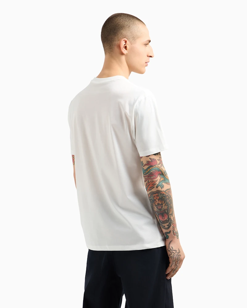 Regular fit T-shirt with golden rhinestones