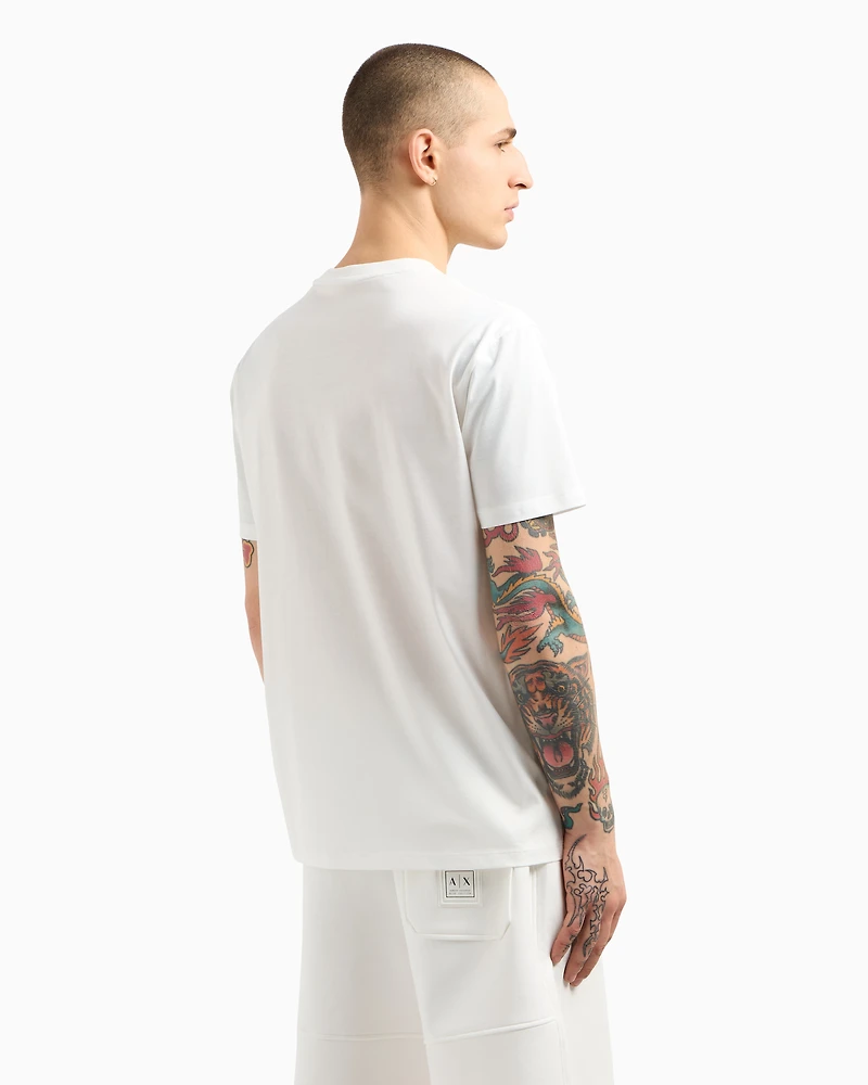 Regular fit T-shirt with rhinestone logo