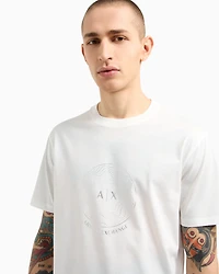 Regular fit T-shirt with golden rhinestones