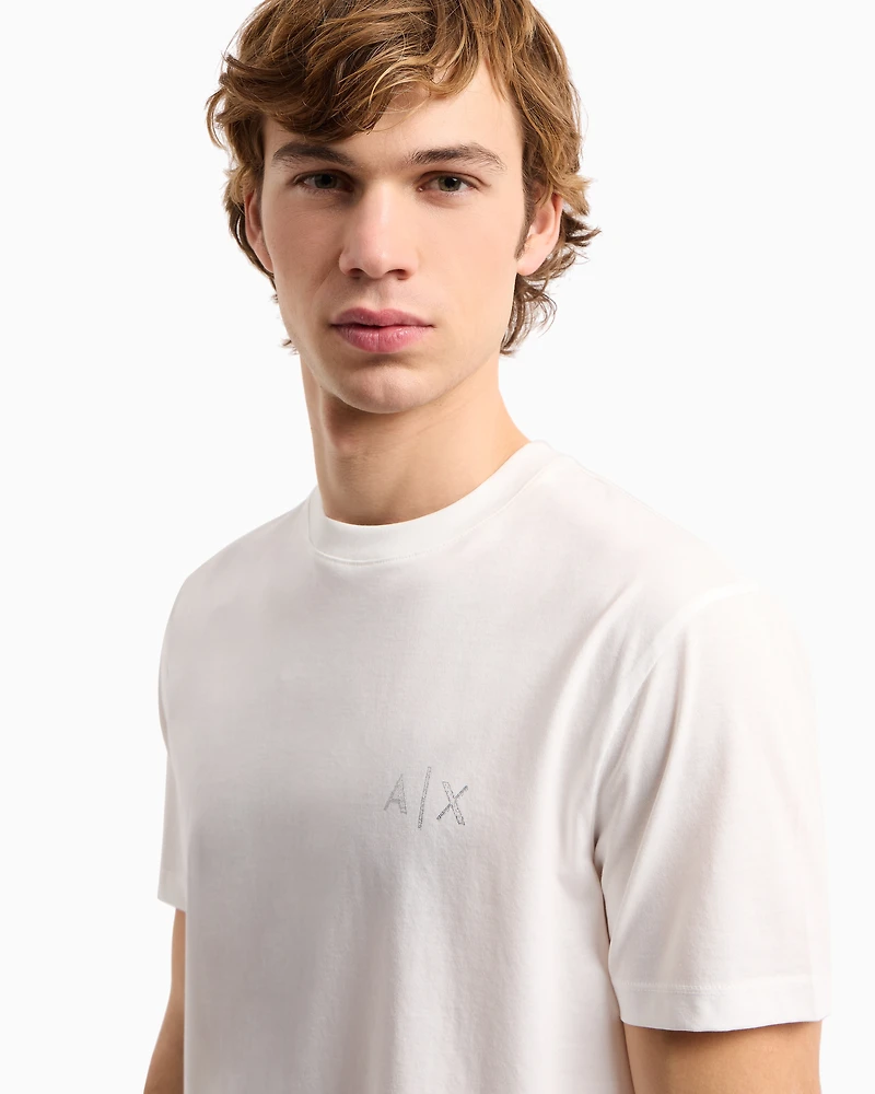 Regular fit T-shirt with blurred logo effect