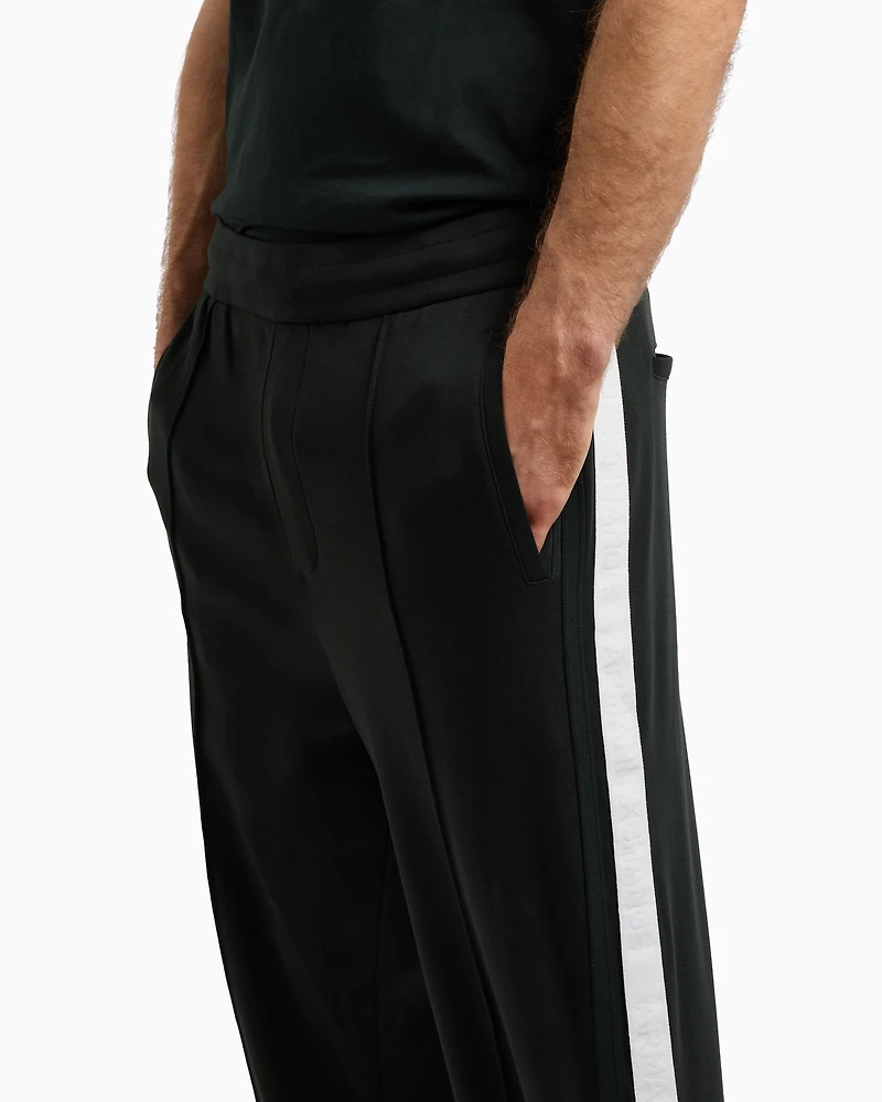 Regular fit trousers with contrasting band