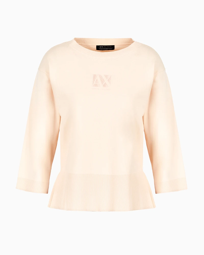 Boucle crew neck sweater