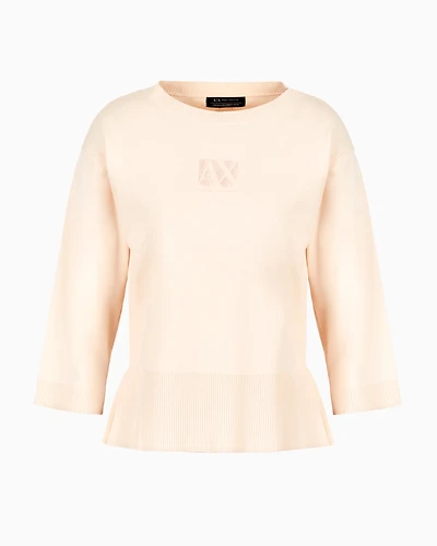 Boucle crew neck sweater