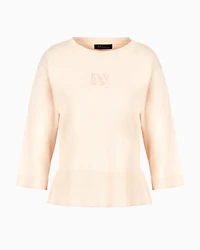 Boucle crew neck sweater