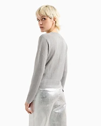 Long-sleeved sweater lurex yarn
