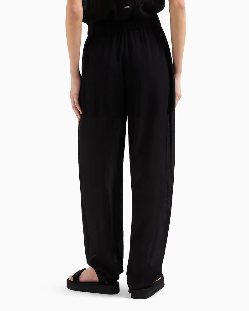 Wide viscose trousers