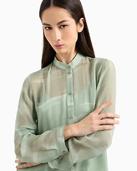 Abstract pattern chiffon shirt