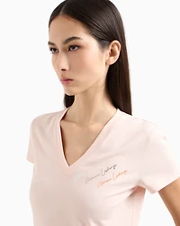 Slim fit T-shirt with signature logo