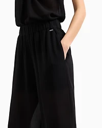 Wide viscose trousers