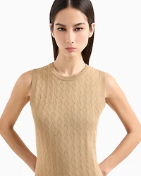 Armani Exchange - Sheath dress with allover logo, Woman, Camel, Size: