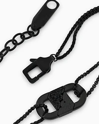 Emporio Armani -  Black Crystal ID Bracelet, Man, Multicoloured, Size: TU