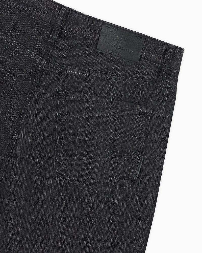 Armani Exchange - J14 skinny fit jeans stone washed cotton denim, Man, Black, Size: