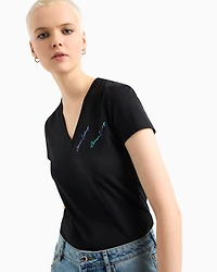 Slim fit T-shirt with signature logo