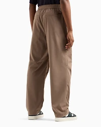 Oversized trousers poly fabric