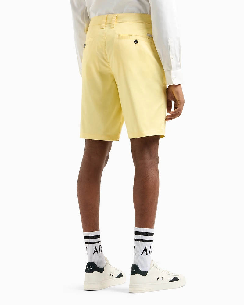 Bermuda shorts satin stretch fabric