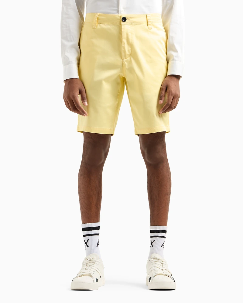 Bermuda shorts satin stretch fabric