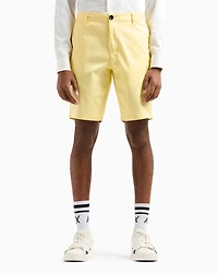 Bermuda shorts satin stretch fabric