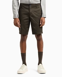 Bermuda shorts satin stretch fabric