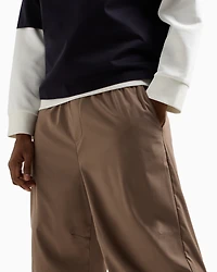 Oversized trousers poly fabric