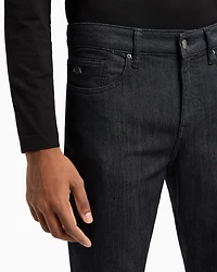 Armani Exchange - J14 skinny fit jeans stone washed cotton denim, Man, Black, Size:
