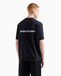 Regular fit T-shirt with logo print on front and back