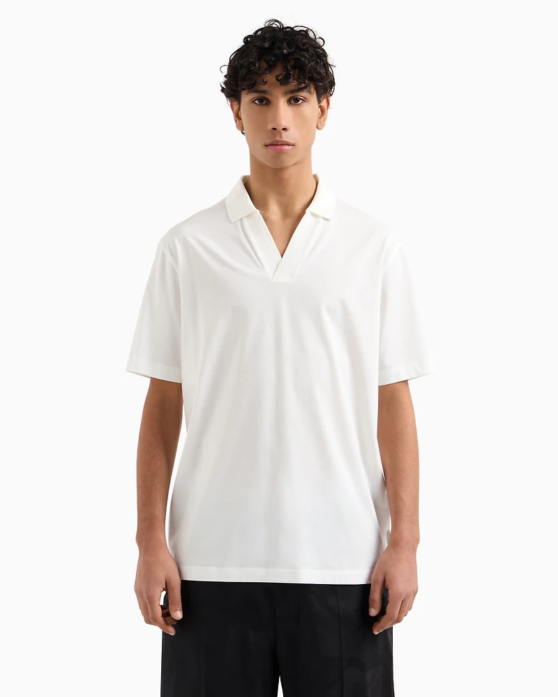 Regular fit polo shirt mercerised cotton