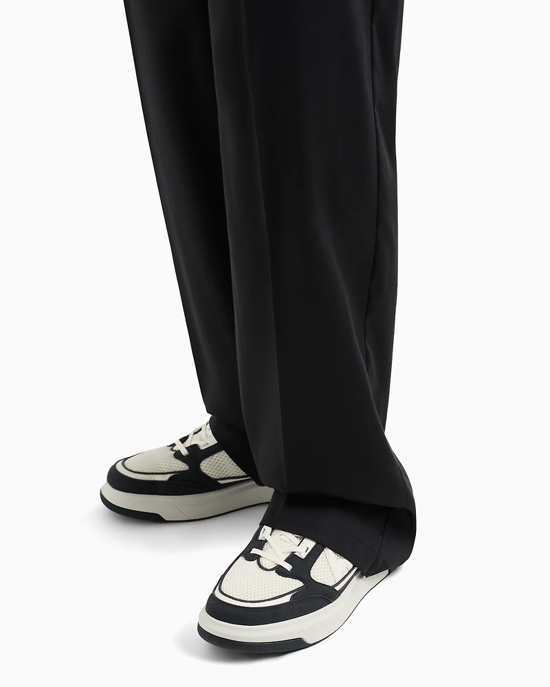 Camouflage lyocell trousers