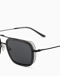 Emporio Armani - Men’s square sunglasses, Man, Black, Size: 54L
