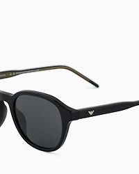 Emporio Armani - Men’s panto sunglasses, Man, Black, Size: 51L